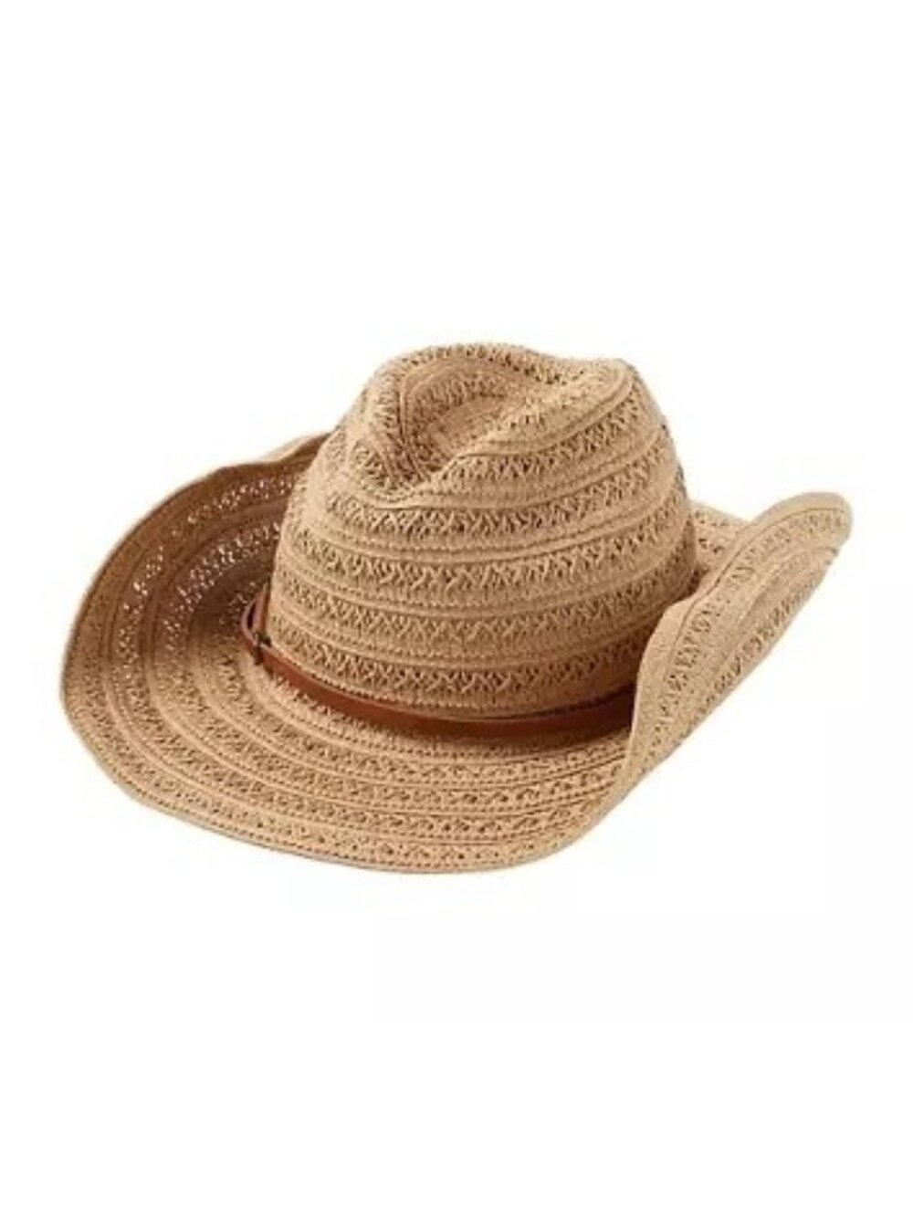 VINCE CAMUTO Open Weave Cowgirl natural Hat size S